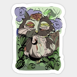 Owl old story Sticker